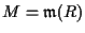 $M={\frak m}(R)$